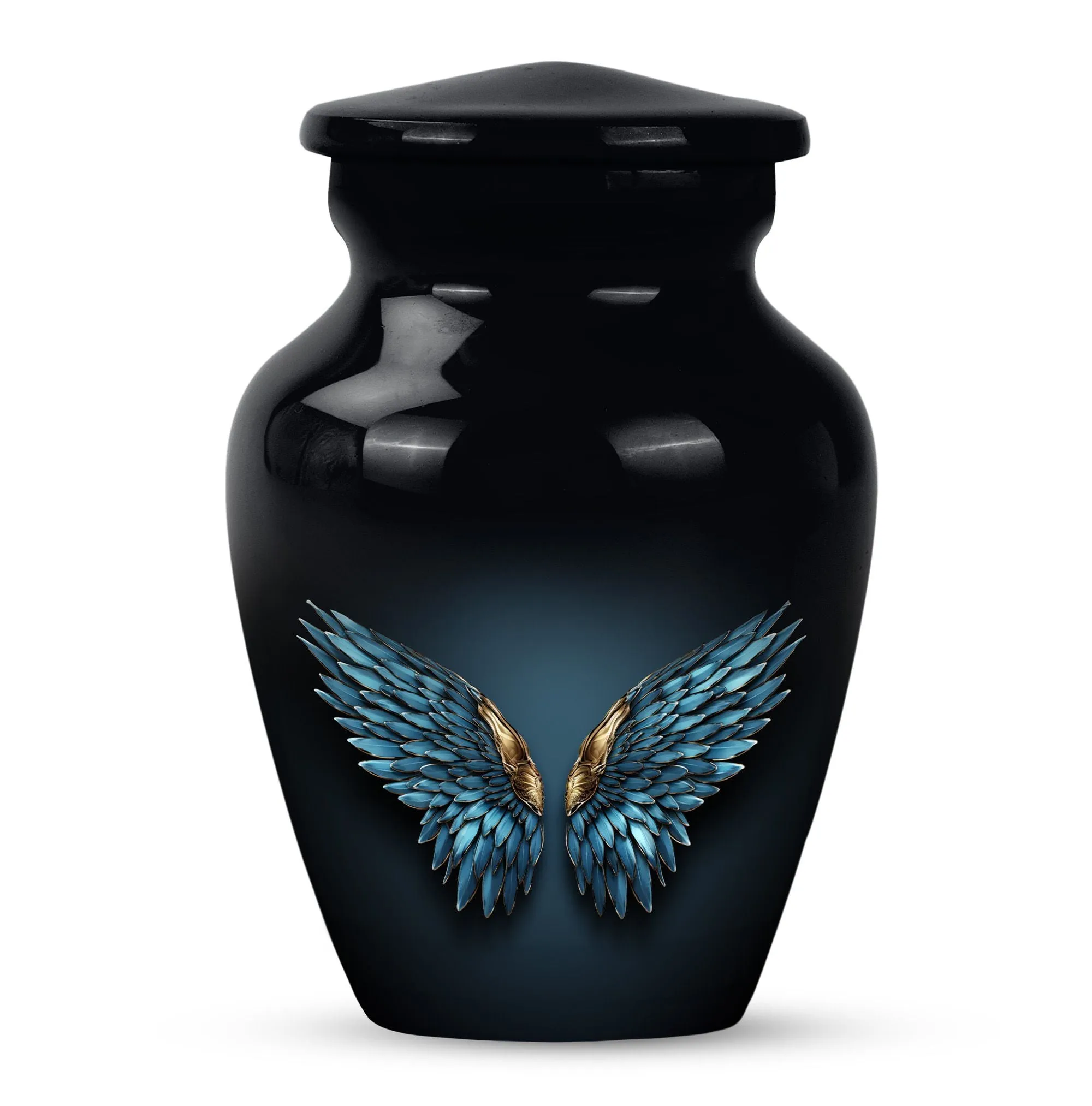 Wings Blue Eternity: Cherished Memorial Urn for Unique Personalization