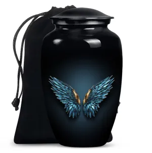 Wings Blue Eternity: Cherished Memorial Urn for Unique Personalization