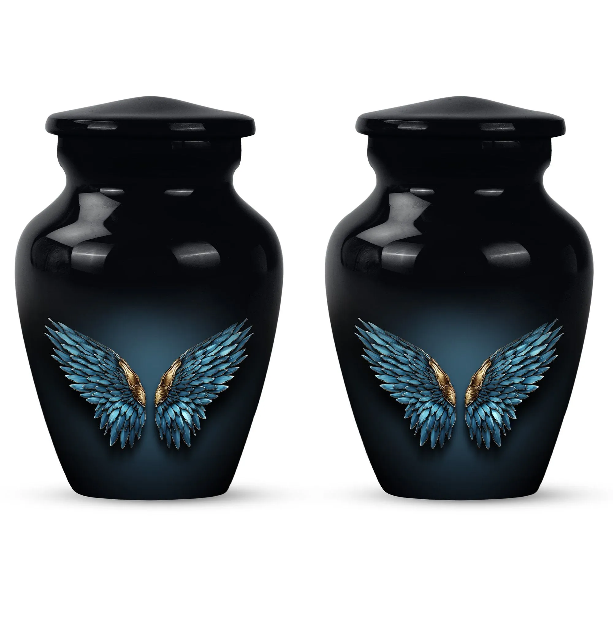 Wings Blue Eternity: Cherished Memorial Urn for Unique Personalization