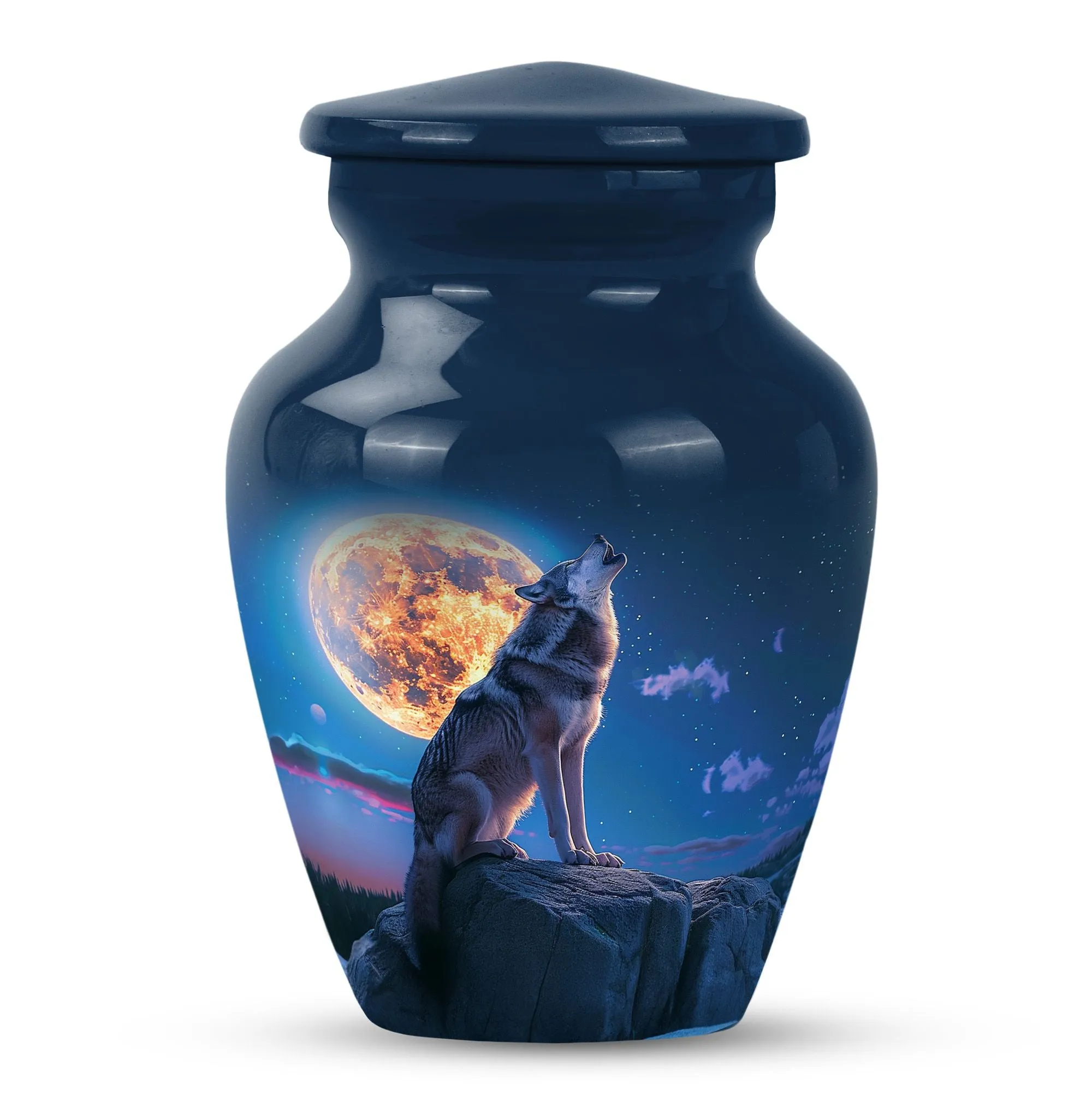 Wolf Howling : Commemorative Women's Cremation Keepsake