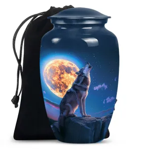 Wolf Howling : Commemorative Women's Cremation Keepsake