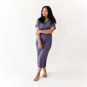 Women's Ribbed Jumpsuit in Currant