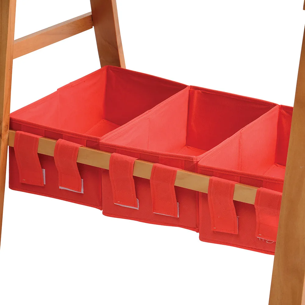 Wooden Double-Sided Art Easel | Chalkboard, Dry Erase, & Paper Roll with Storage
