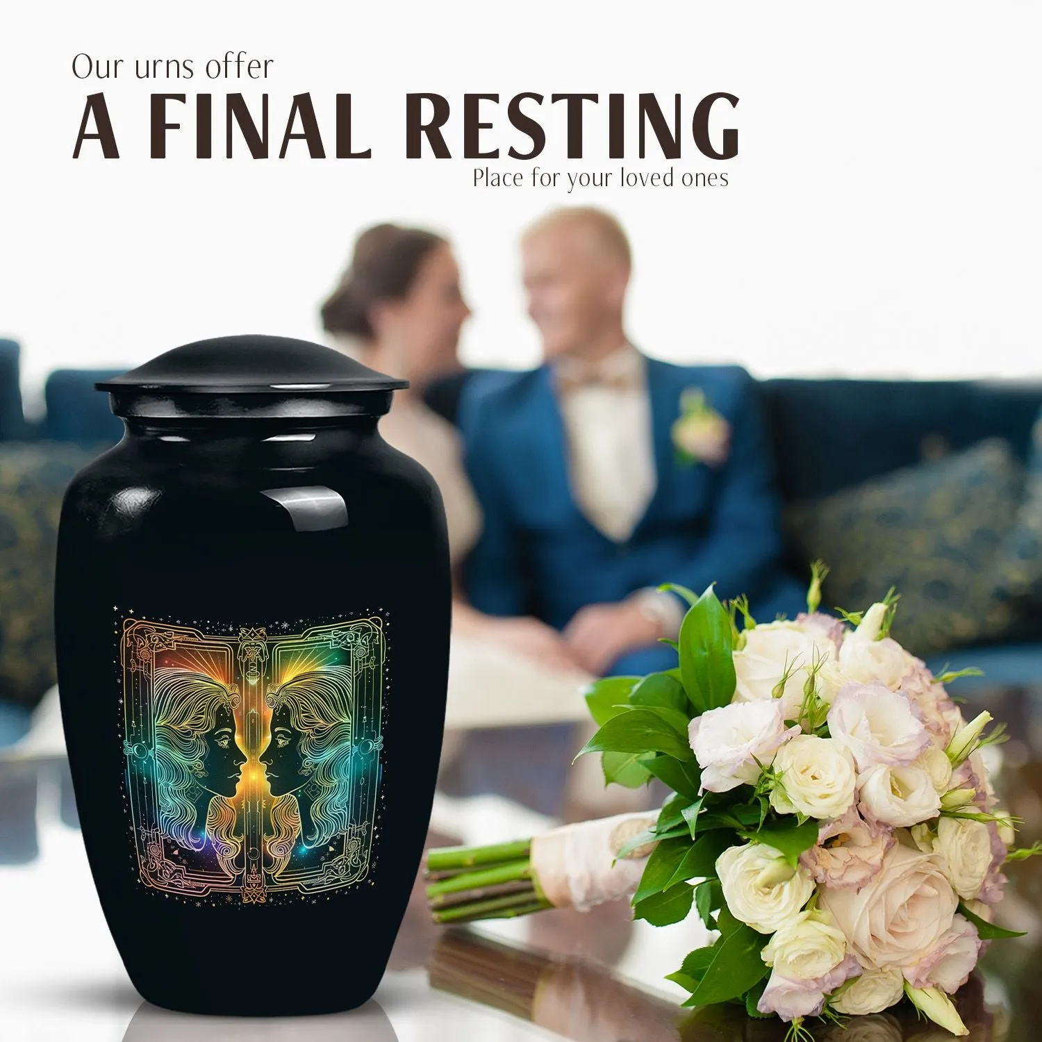 Zodiac Urn - Personalized Funeral Cremation Tribute for Women