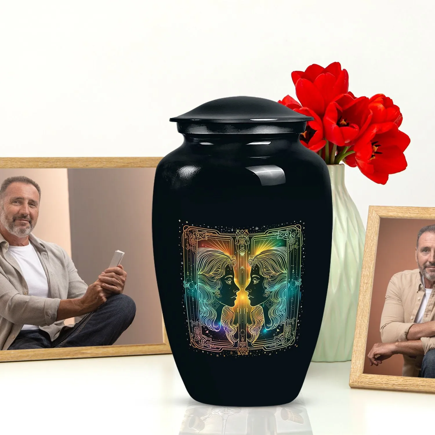 Zodiac Urn - Personalized Funeral Cremation Tribute for Women