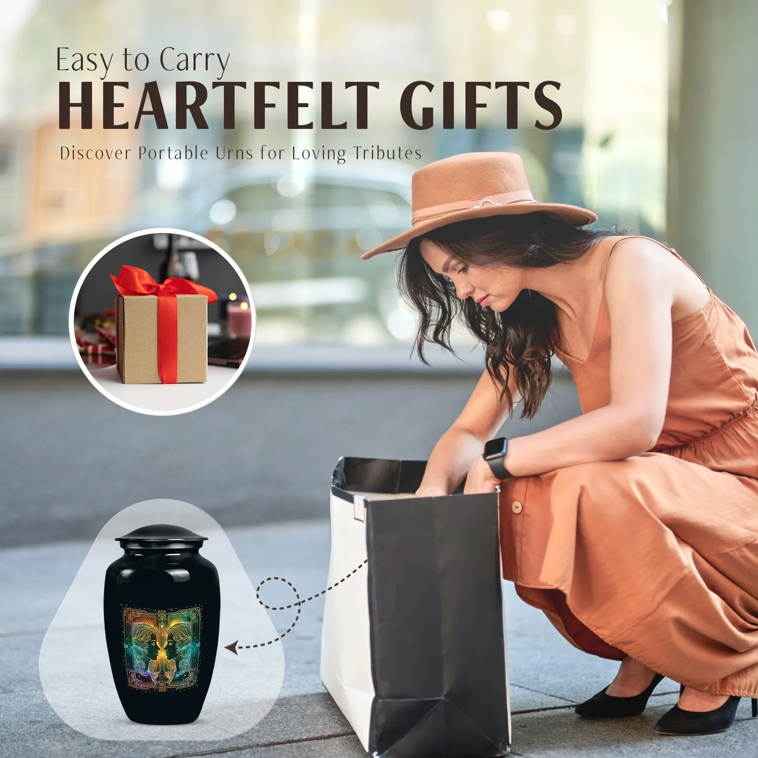Zodiac Urn - Personalized Funeral Cremation Tribute for Women