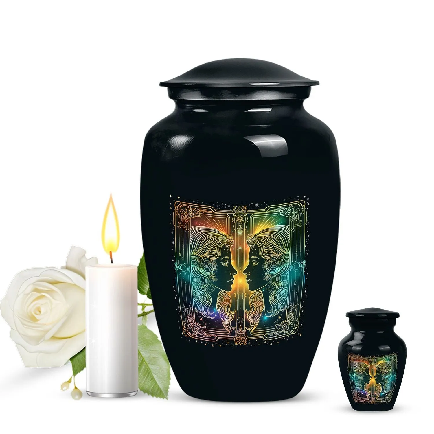 Zodiac Urn - Personalized Funeral Cremation Tribute for Women